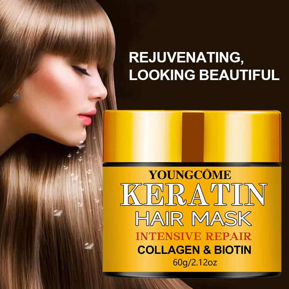 Hair Repairs Hair Mask Biotin Collagen Keratin Treatment Hairs Conditioner Hair Essential Oil Nourishing for Dry Damaged