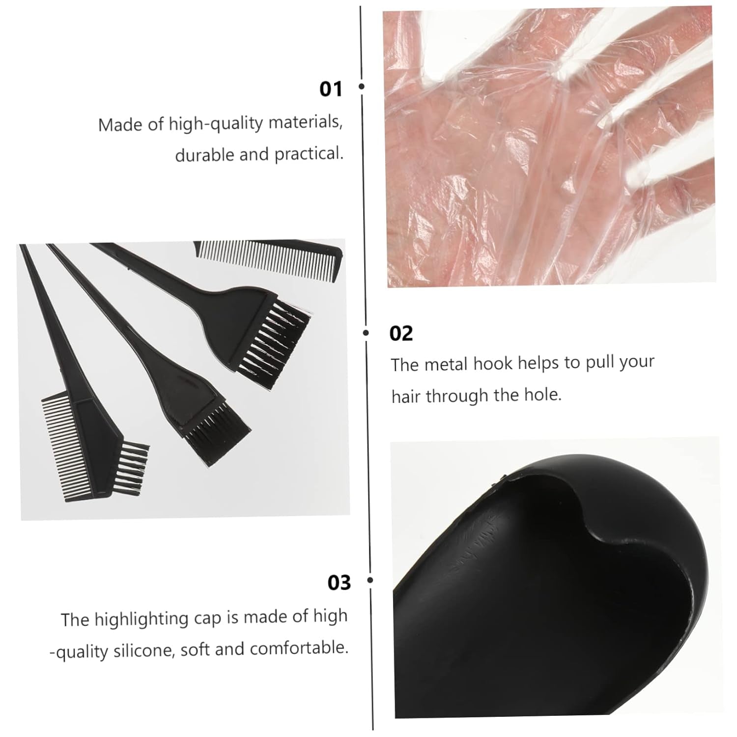 11Pcs Set Hair Color Kit Hair Dye Kit Hair Dye Tools Hair Dying Salon Dyeing Kit Hair Coloring Supplies Hair Tint Kits Hair Tinting Tool Hair Dye Gloves Plastic